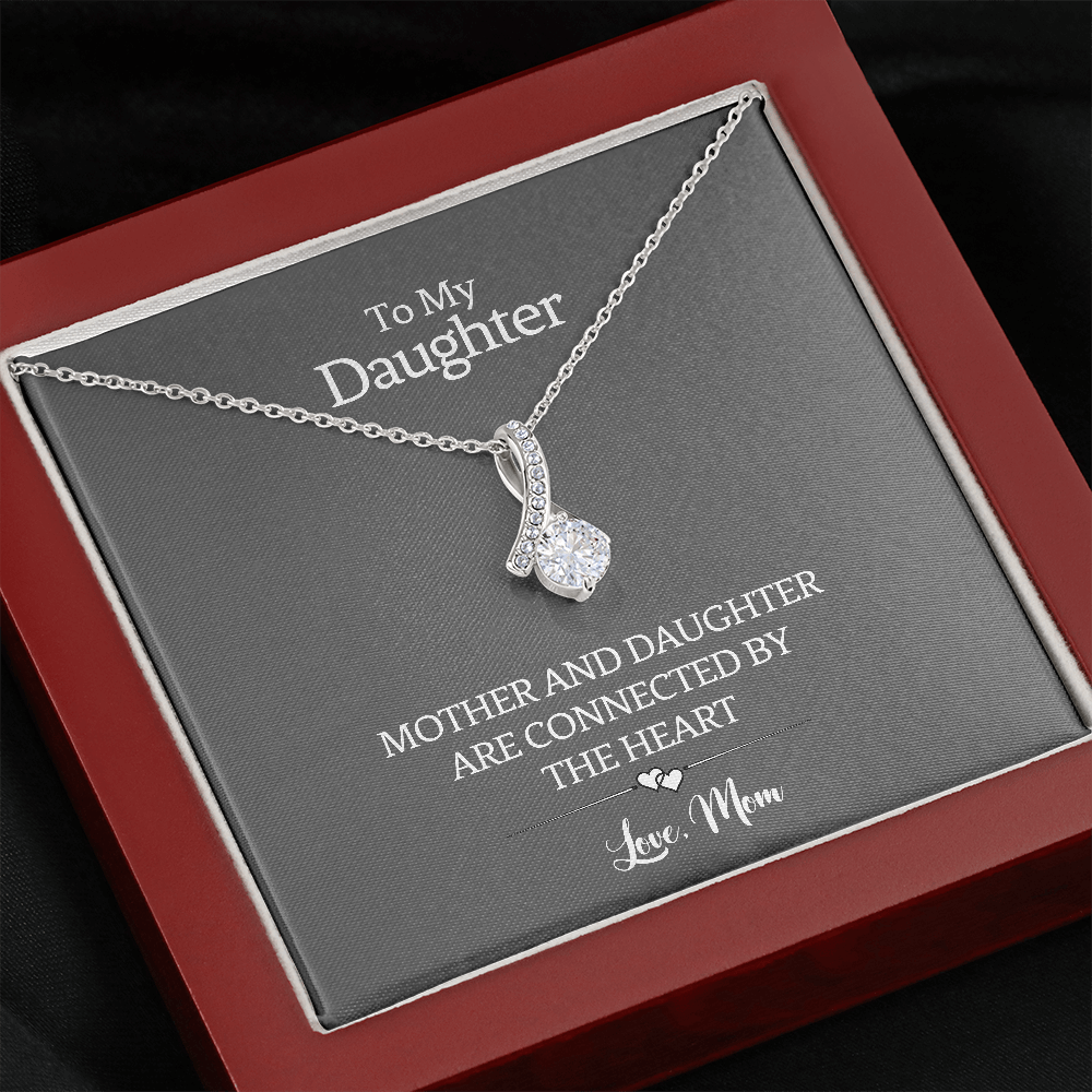 Mother and Daughter Are Connected by the HeartAlluring Beauty Necklace Gift