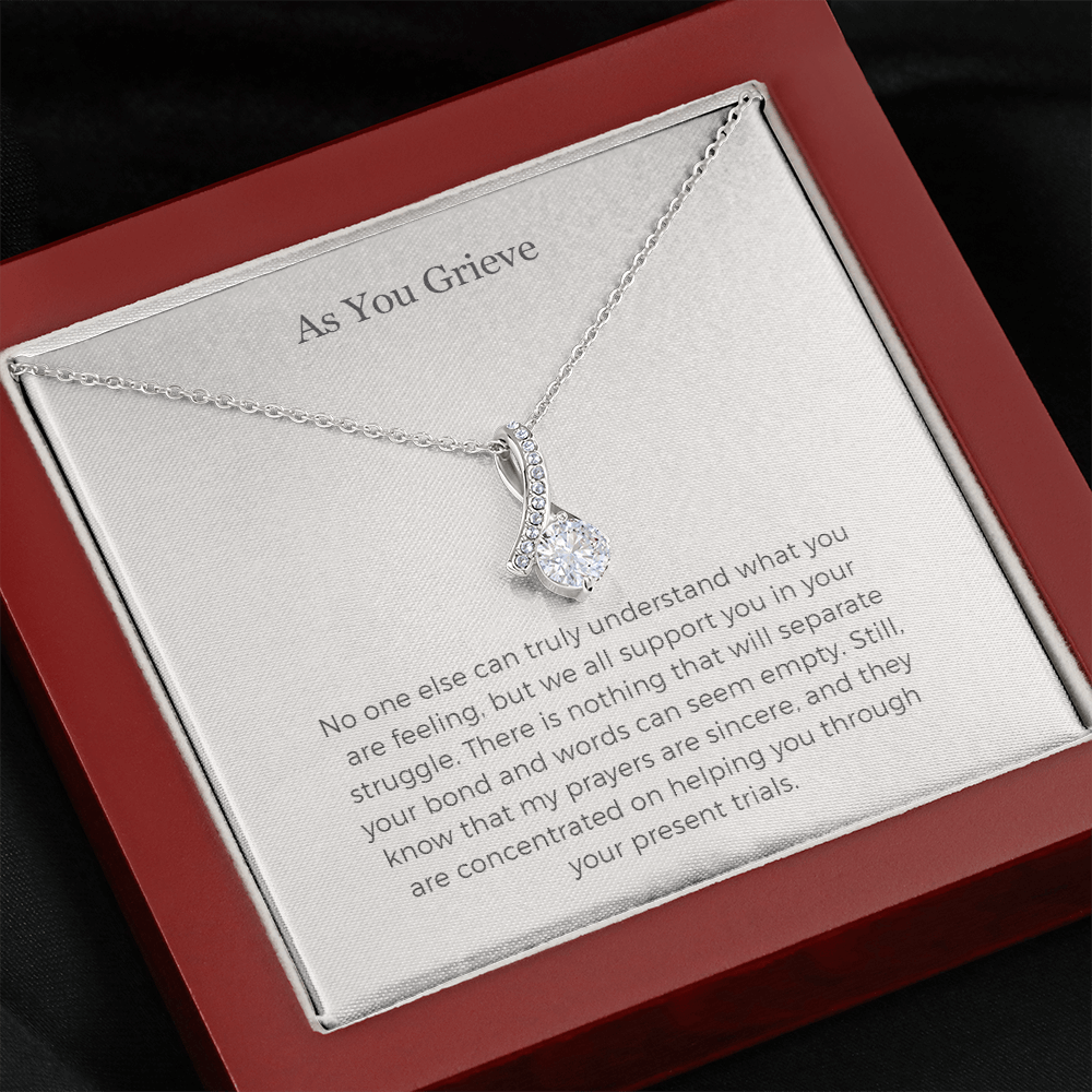 As You Grieve, Best Sympathy Necklace Gifts, Sympathy Gifts for Her, Unique Memorial Thank You Gifts