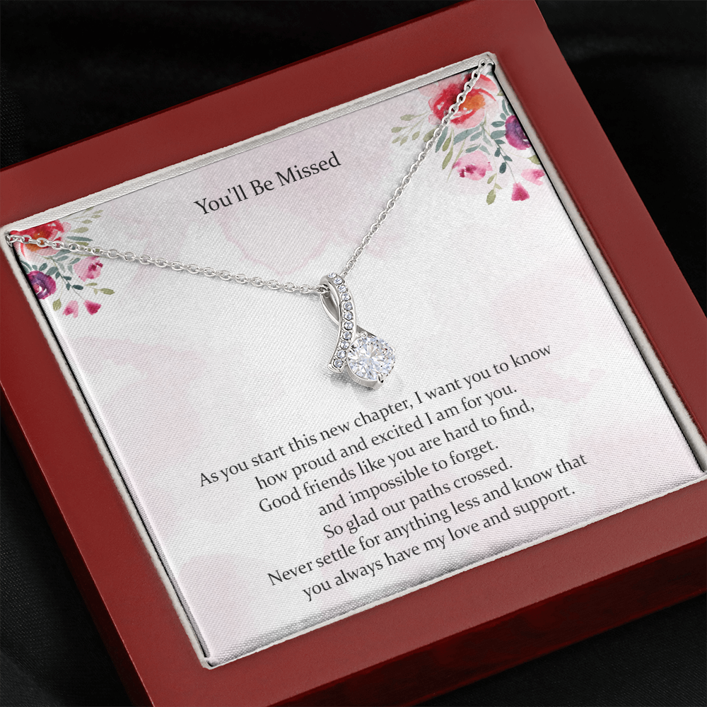 You'll Be Missed You Are Hard To Find And Impossible To Forget Necklace, Farewell Gift For Coworker, New Job Gift