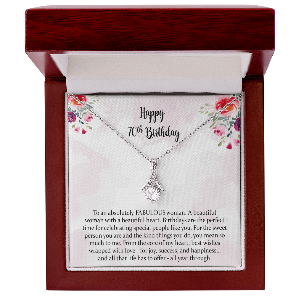70th Birthday Gift for Women, 70th Birthday Alluring Beauty Necklace Gift for Mom, 70 Year Old Birthday Gift, 70th Birthday Gift Ideas