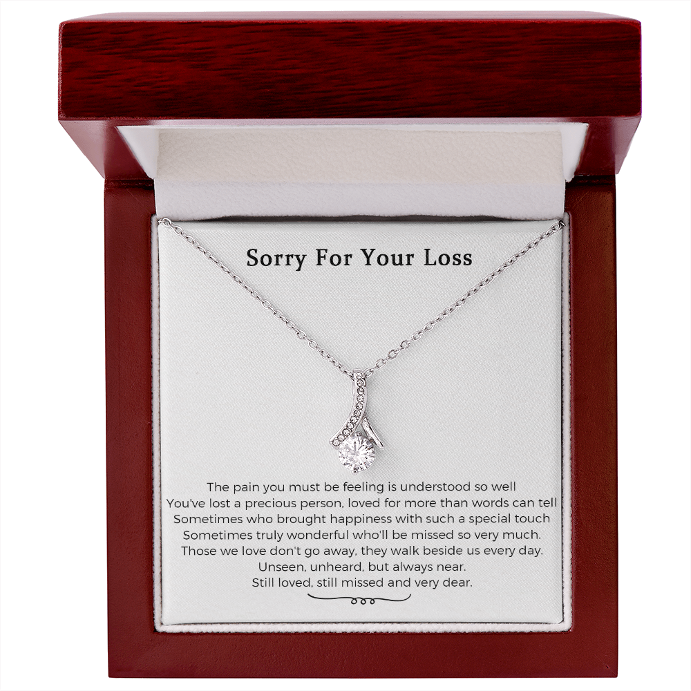 Loss Of Mother In Memory Of Mom Sorry For Your Loss Of Mom Loss Of Loved One Memorial Alluring Beauty Necklace Gift