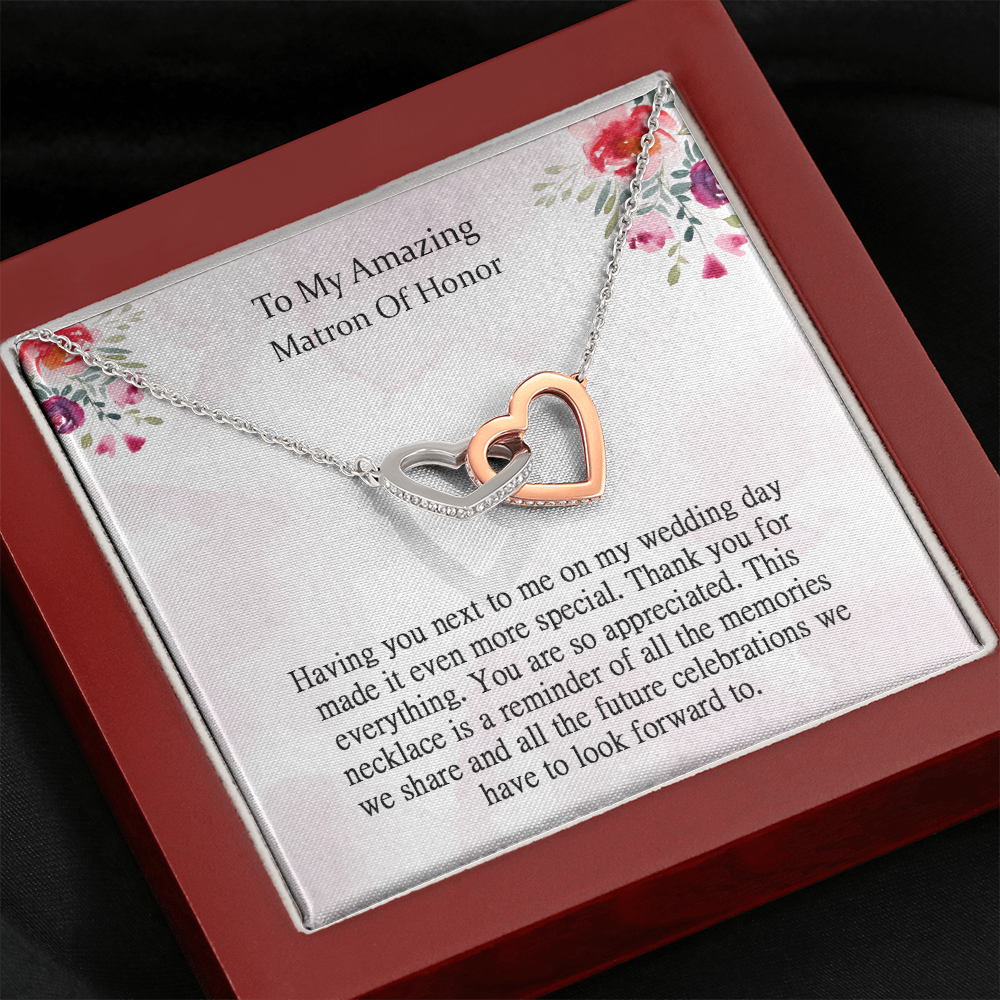 Matron Of Honor Necklace Gift, Matron Of Honor Thank You, Wedding Party Gift, Jewelry