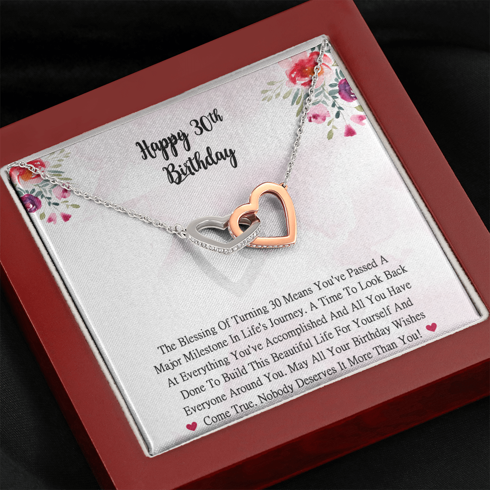 30th Birthday Necklace Gift For Friends Coworker 30 Year Old Birthday, Personalized Gift For Her, Birthday Card With Necklace