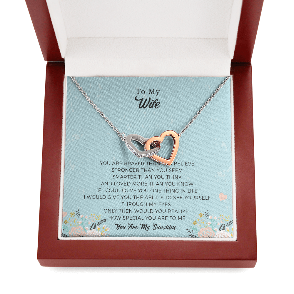 To My Wife Necklace Jewelry, Wife Necklace Gifts For Girlfriend On Birthday Anniversary Valentines Day With Message Card.