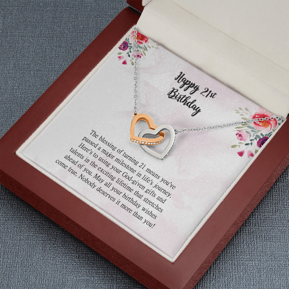 Personalized Birthday Necklace Gift For Her, Happy 21 Birthday Gift For Woman