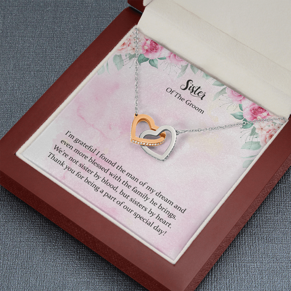 Sister of the Groom Necklace Gift for Sister in Law on Wedding Day Jewelry for Groom Sister in Law Gift Thank You Bridesmaid Sister by Heart