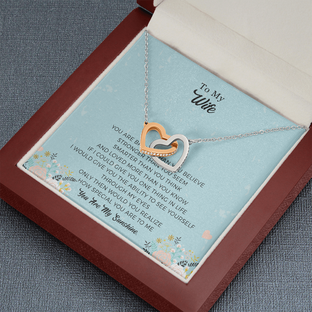 To My Wife Necklace Jewelry, Wife Necklace Gifts For Girlfriend On Birthday Anniversary Valentines Day With Message Card.