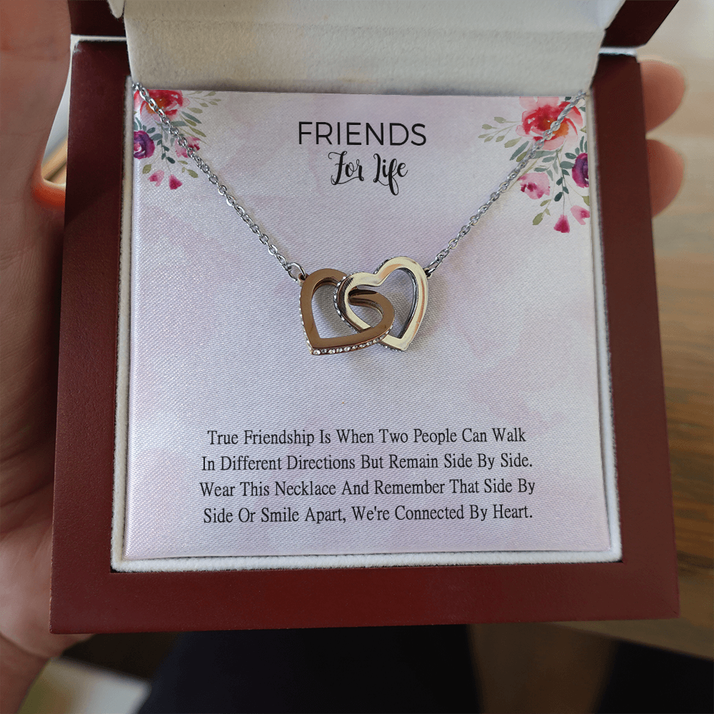 Long Distance Best Friend Gift, Friendship Necklace, Best Friends Forever Moving Away Gift Off To College Gift, Best Friend Necklace Gift Card