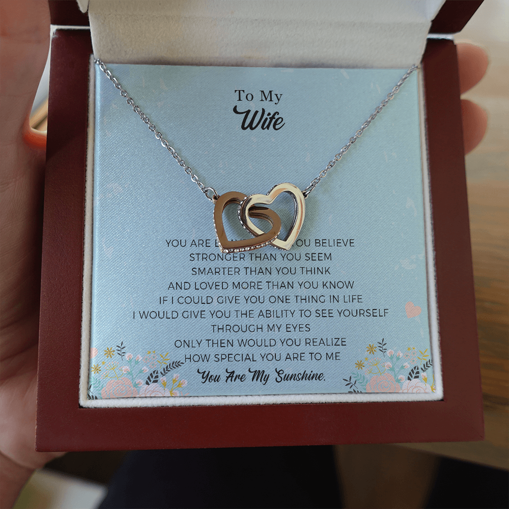 To My Wife Necklace Jewelry, Wife Necklace Gifts For Girlfriend On Birthday Anniversary Valentines Day With Message Card.