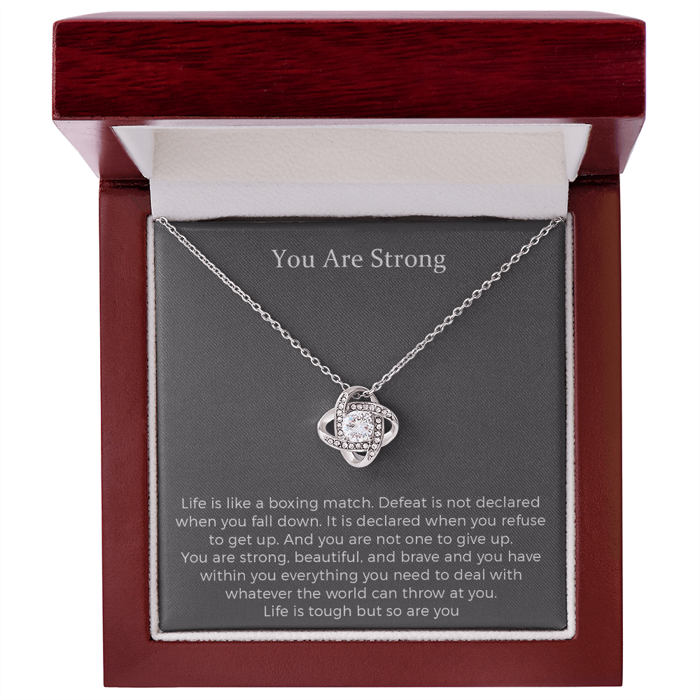 Recovery Gifts, Sobriety Gift, Alcoholics Anonymous Addiction Recovery Jewelry, You Are Strong Necklace