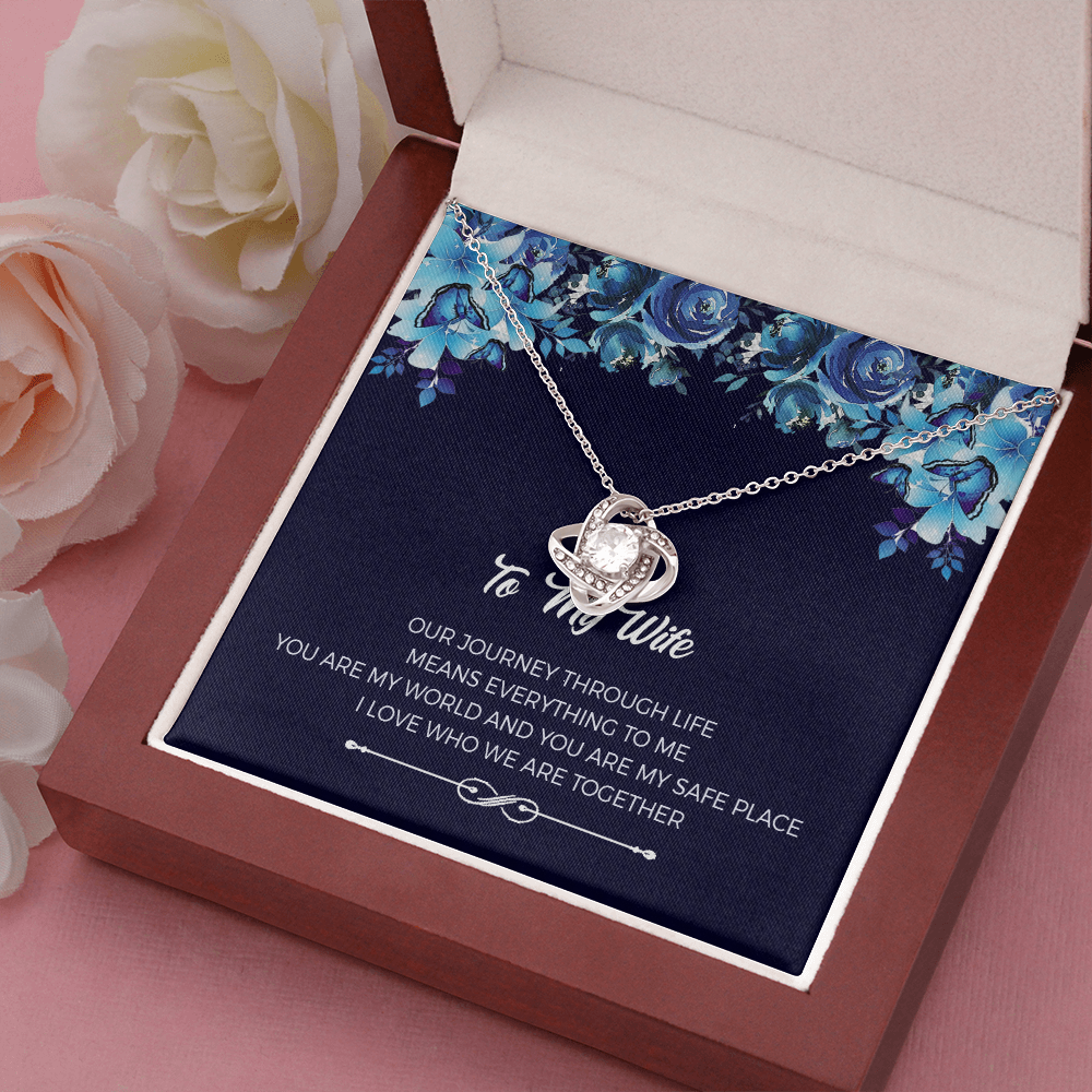Anniversary Valentines Love Knot Necklace Gift For Wife