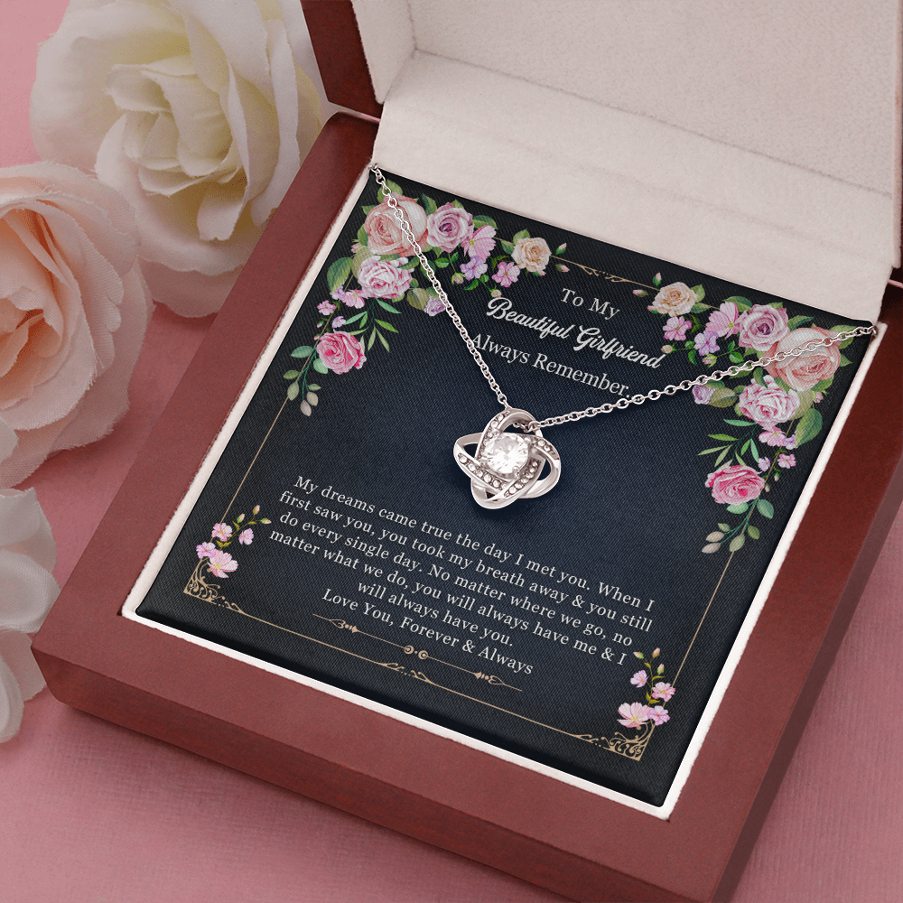 Anniversary Love Knot Necklace Gift for Girlfriend