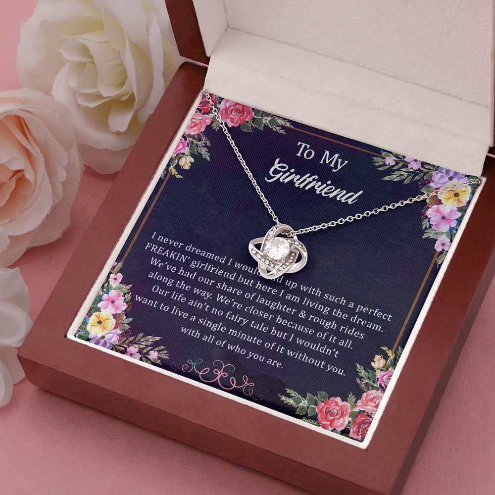 Beautiful Girlfriend Love Knot Necklace, Anniversary Gift for Girlfriend