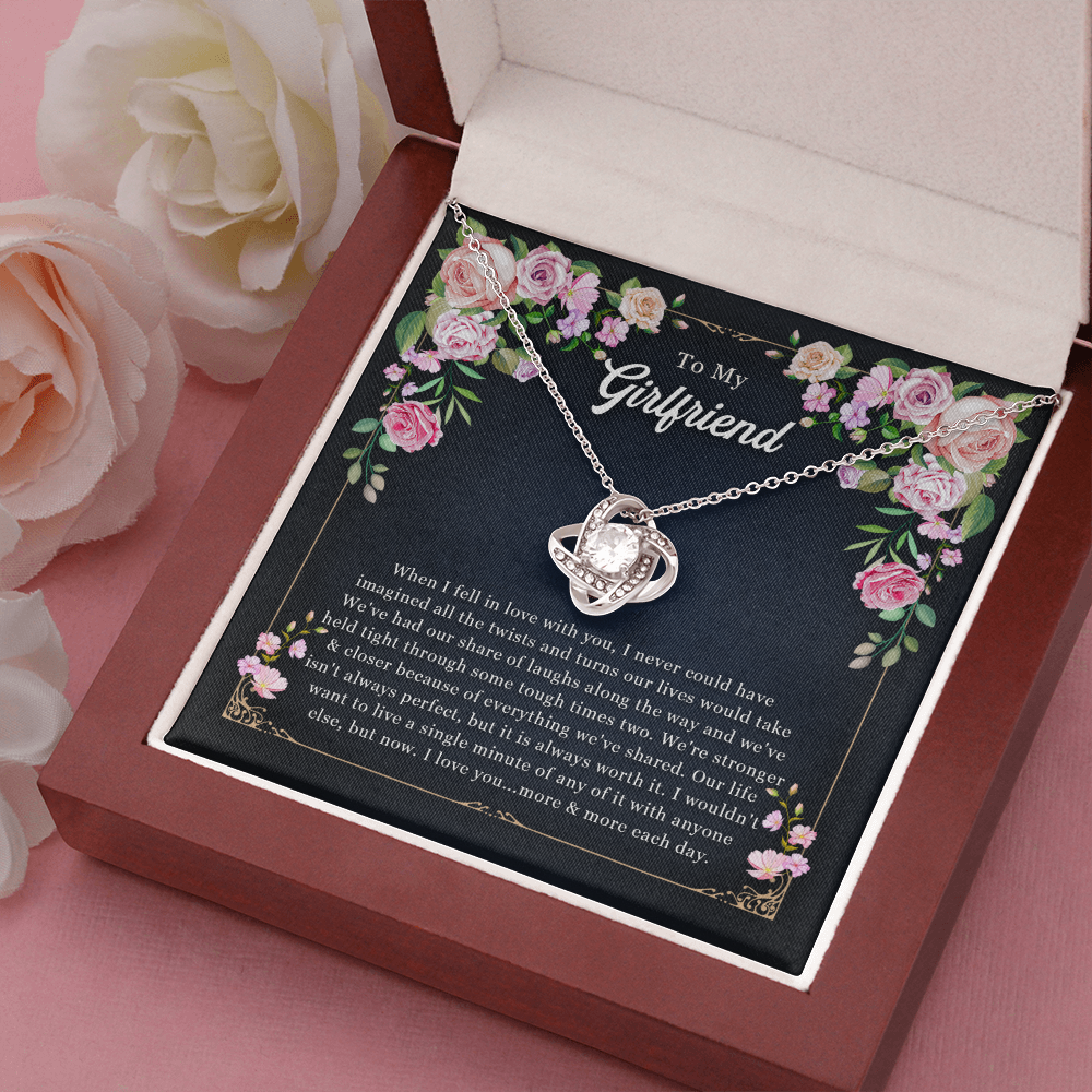 Anniversary Love Knot Necklace Gift for Girlfriend