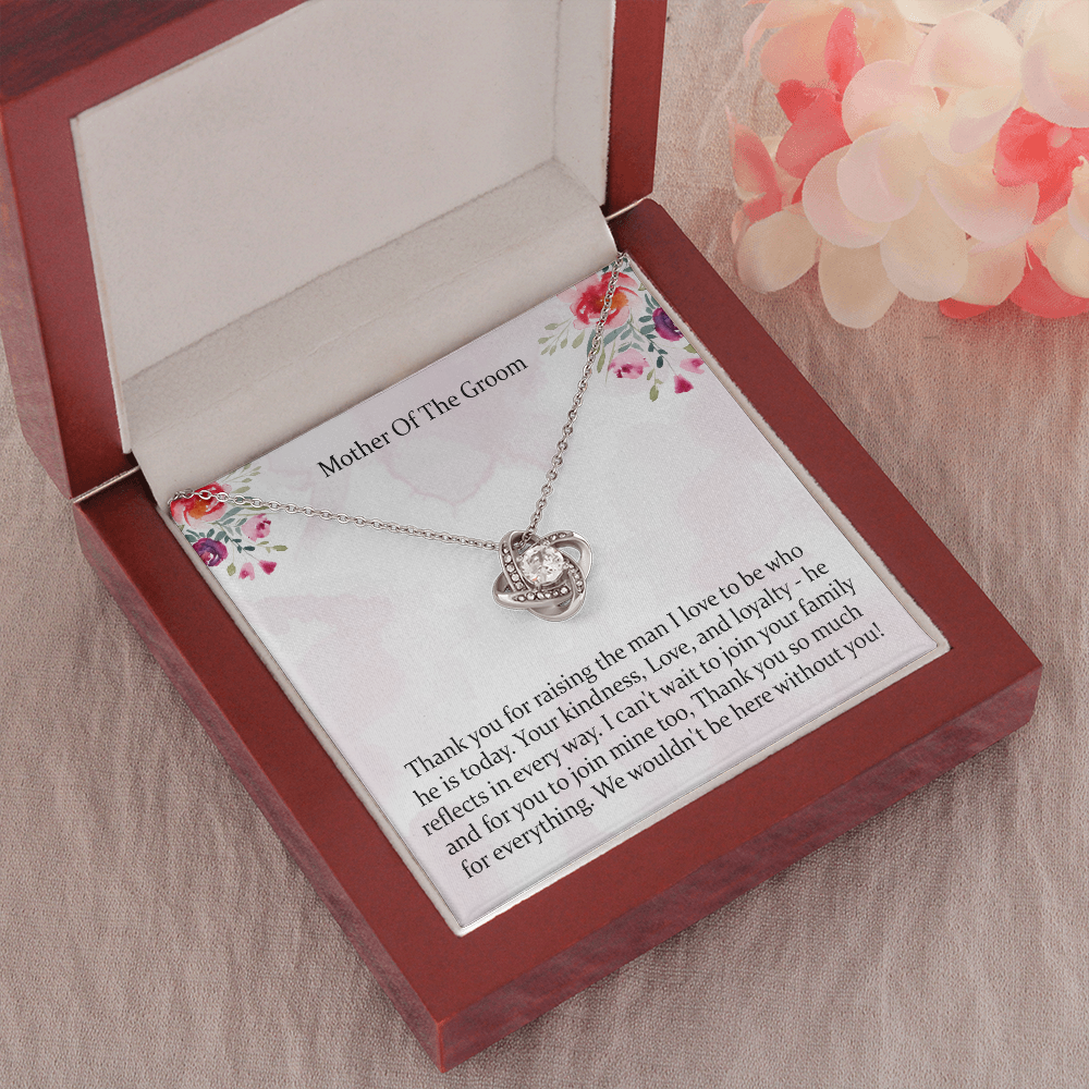 Mother Of The Groom Love Knot Necklace Gift From Bride Mother In Law Gift On The Wedding Day Mother In Law Jewelry Gift From Daughter In Law