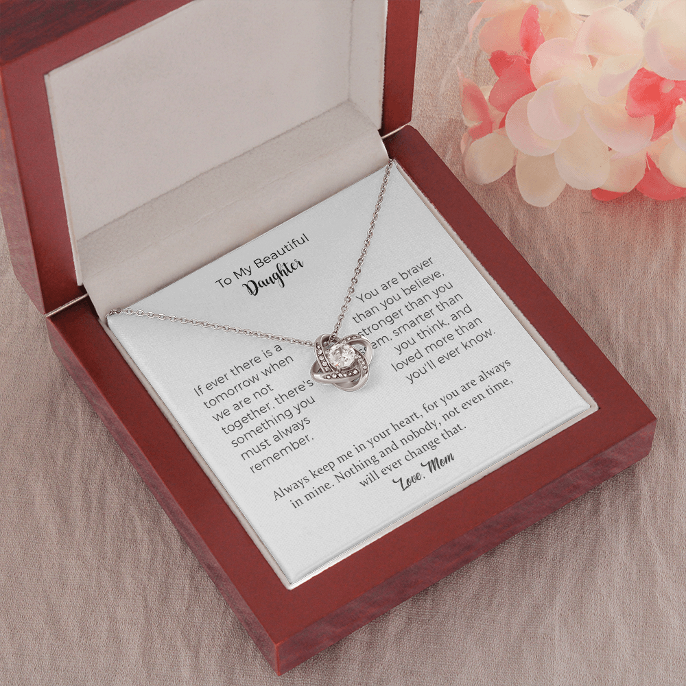 To My Beautiful Daughter, You're In My Heart,Necklace Gift For Daughter From Mothers On Birthday, Christmas, Graduation