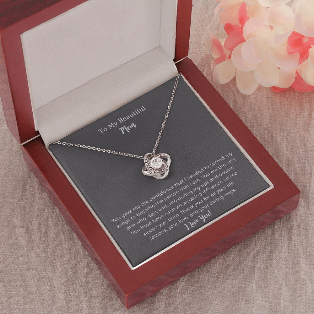To My Beautiful Mom Necklace, Mothers Day Gift From Daughter, Mom Gift From Son, Mom Necklace