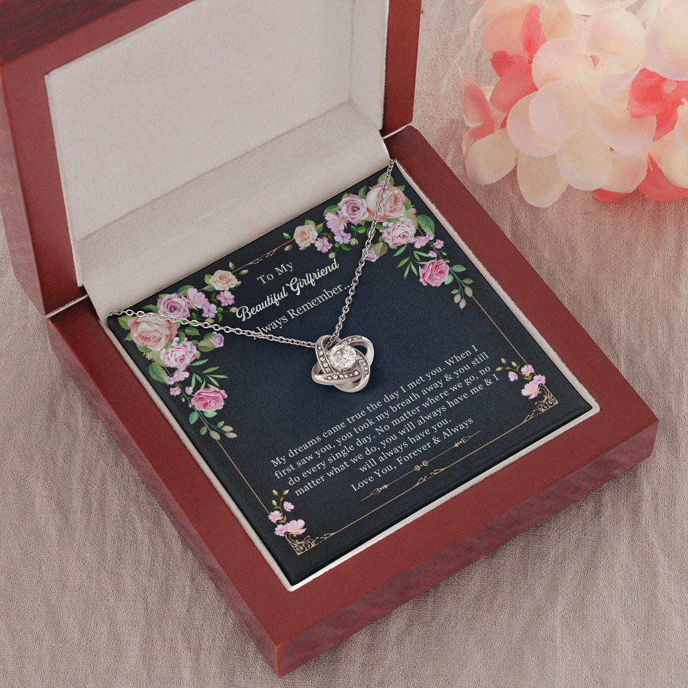 Anniversary Love Knot Necklace Gift for Girlfriend
