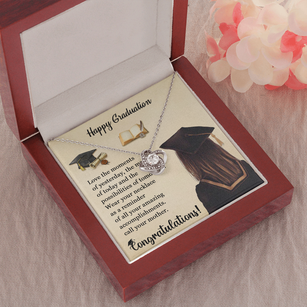 Graduation Gifts For Her 2022, Happy Graduation Love Knot Necklace,College Graduation Gifts For Her