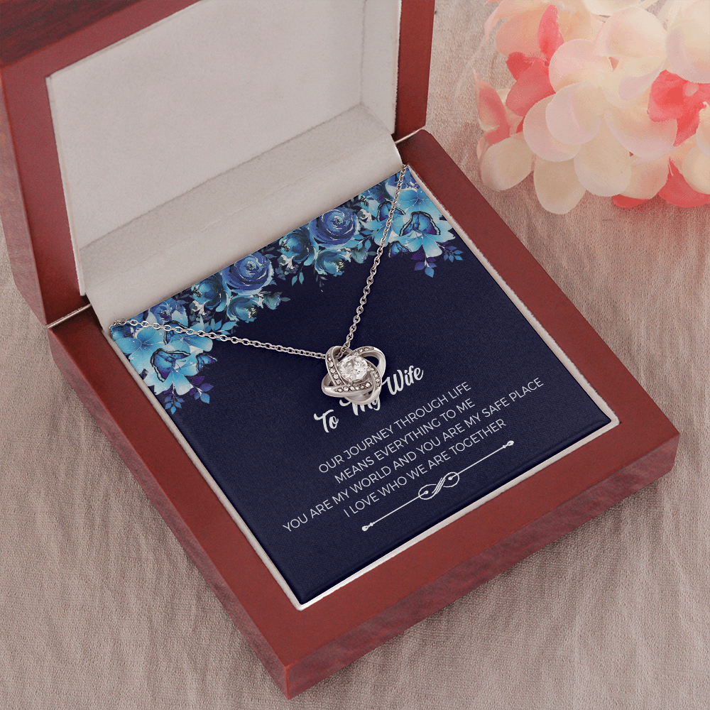 Anniversary Valentines Love Knot Necklace Gift For Wife