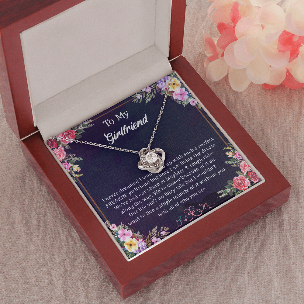Beautiful Girlfriend Love Knot Necklace, Anniversary Gift for Girlfriend