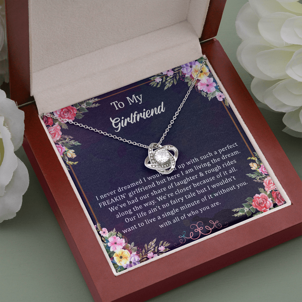 Beautiful Girlfriend Love Knot Necklace, Anniversary Gift for Girlfriend