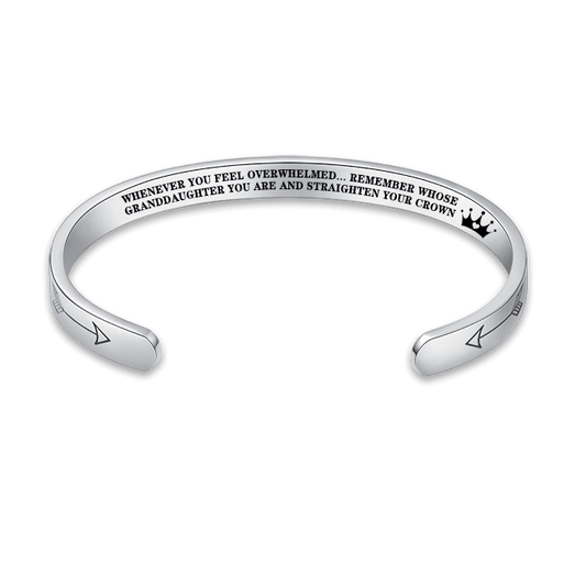 "Remember Whose Granddaughter You Are and Straighten Your Crown" Bracelets for Granddaughter from Grandma