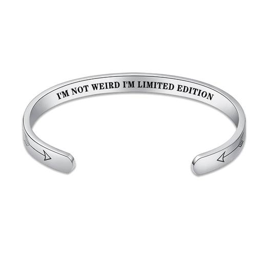 I'm Not Weird I'm Limited Edition Bracelet Inspirational Hidden Message Bracelet Cuff
