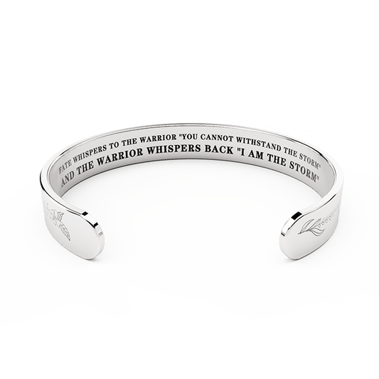 "I am the storm" Silver-plated Bracelet | Graduation Gift | Inspirational Gift
