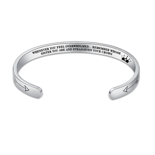 Whenever You Feel Overwhelmed... Remember Whose Daughter You Are and Straighten Your Crown Bracelet