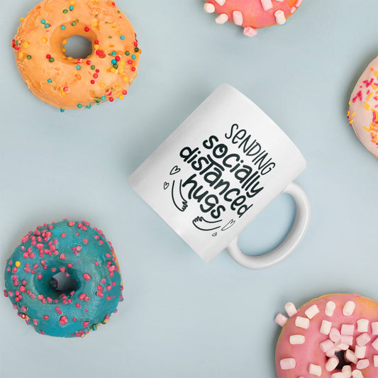 Quarantine Gift, Sending You Socially Distanced Hugs Mug, Social Distancing Gift, Quarantine Gift for Family and Friend, Miss You Gift