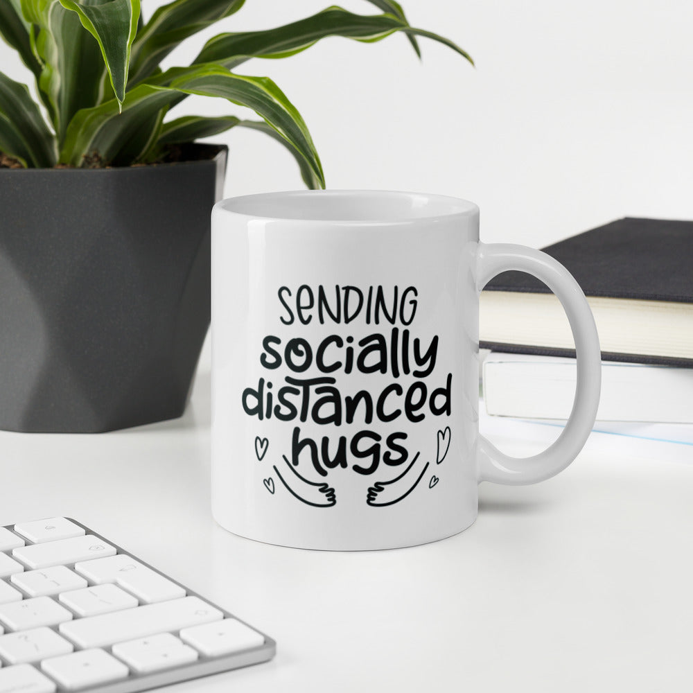 Quarantine Gift, Sending You Socially Distanced Hugs Mug, Social Distancing Gift, Quarantine Gift for Family and Friend, Miss You Gift