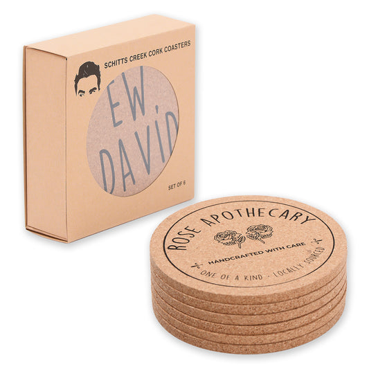 Schitts Creek Merchandise Gift Cork Coasters, Funny Housewarming Gifts Presents Idea Ew David Rose Apothecary Schitt's Creek Quotes Birthday & House Warming Gifts