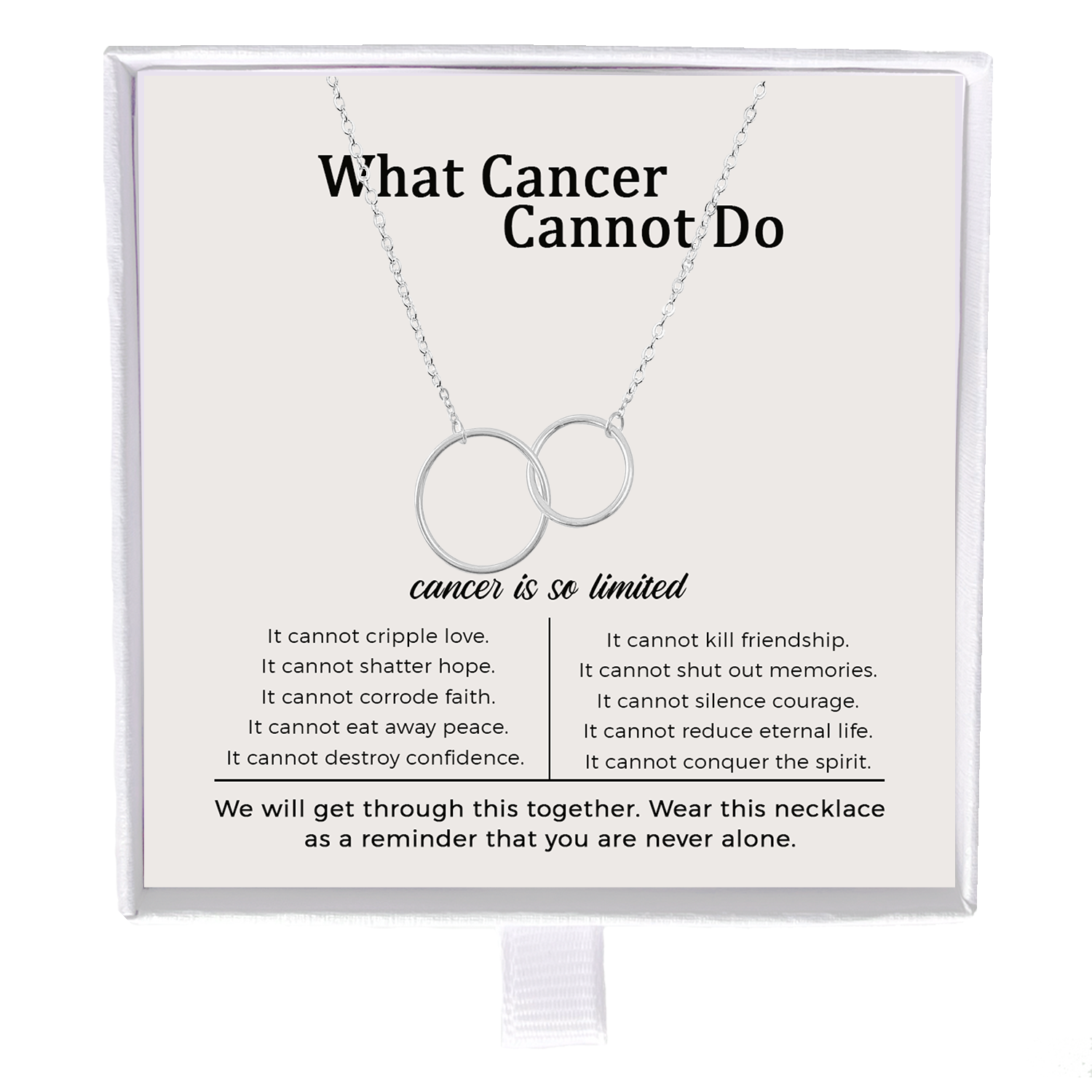 Inspirational Cancer Survivor Necklace Gifts For Women, Courage Against Cancer Gift