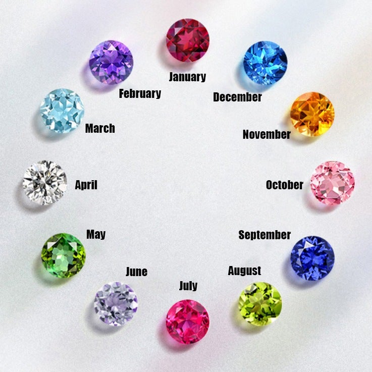 Custom Engraved Beads Necklace With Birthstones Gifts For Mom