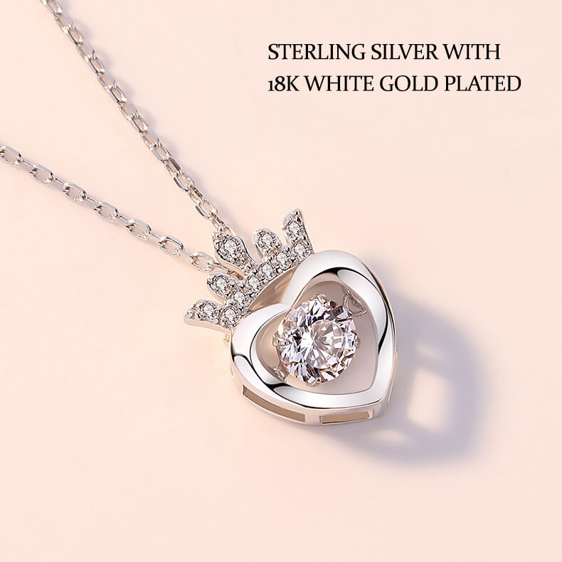 To My Badass Daughter Crown Sterling Silver Necklace
