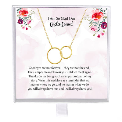 Going Away Gift， Farewell Gift，Best Friend Goodbye Gift - Long Distance Necklace For Sister, Coworker, Boss - Friend Moving Away