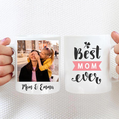 Personalized Photo Coffee Mug, Mom Photo Coffee Mug For New Mom To Be Mama Women Mothers' Day Gift Birthday Present from Daughter Son Husband