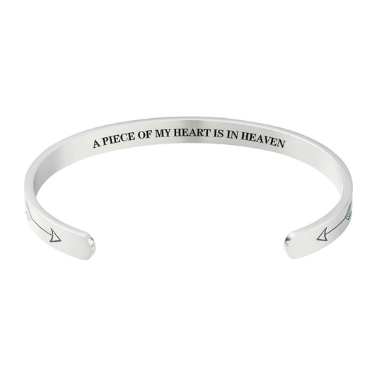 Remembrance Jewelry Memorial Bracelet Sympathy Gift for Loss Loved One Women Remembrance Cuff Bangle