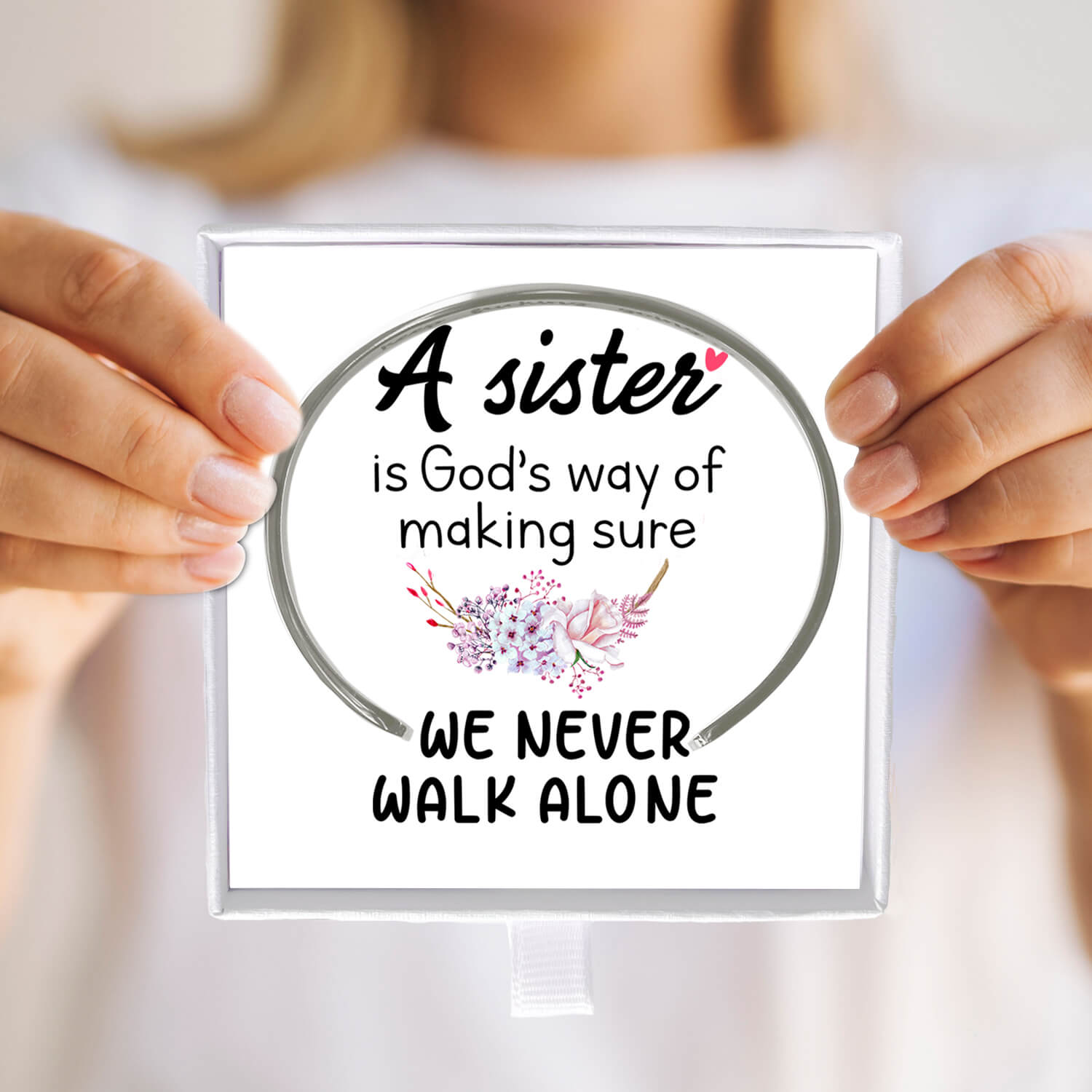 Personalized Sister Gifts, Sister Custom Photo Canvas, Birthday Present for  Sister, A Sister is God's Way of Making Sure We Never Walk Alone - Best