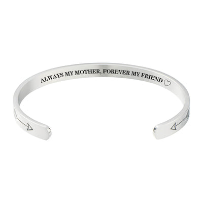 Always My Mother, Forever My Friend Adjustable Cuff  Bracelet