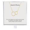 Aunt Niece Necklace, Aunt Niece Gift, Aunt Niece Jewelry, Double Circle Necklace for Aunt