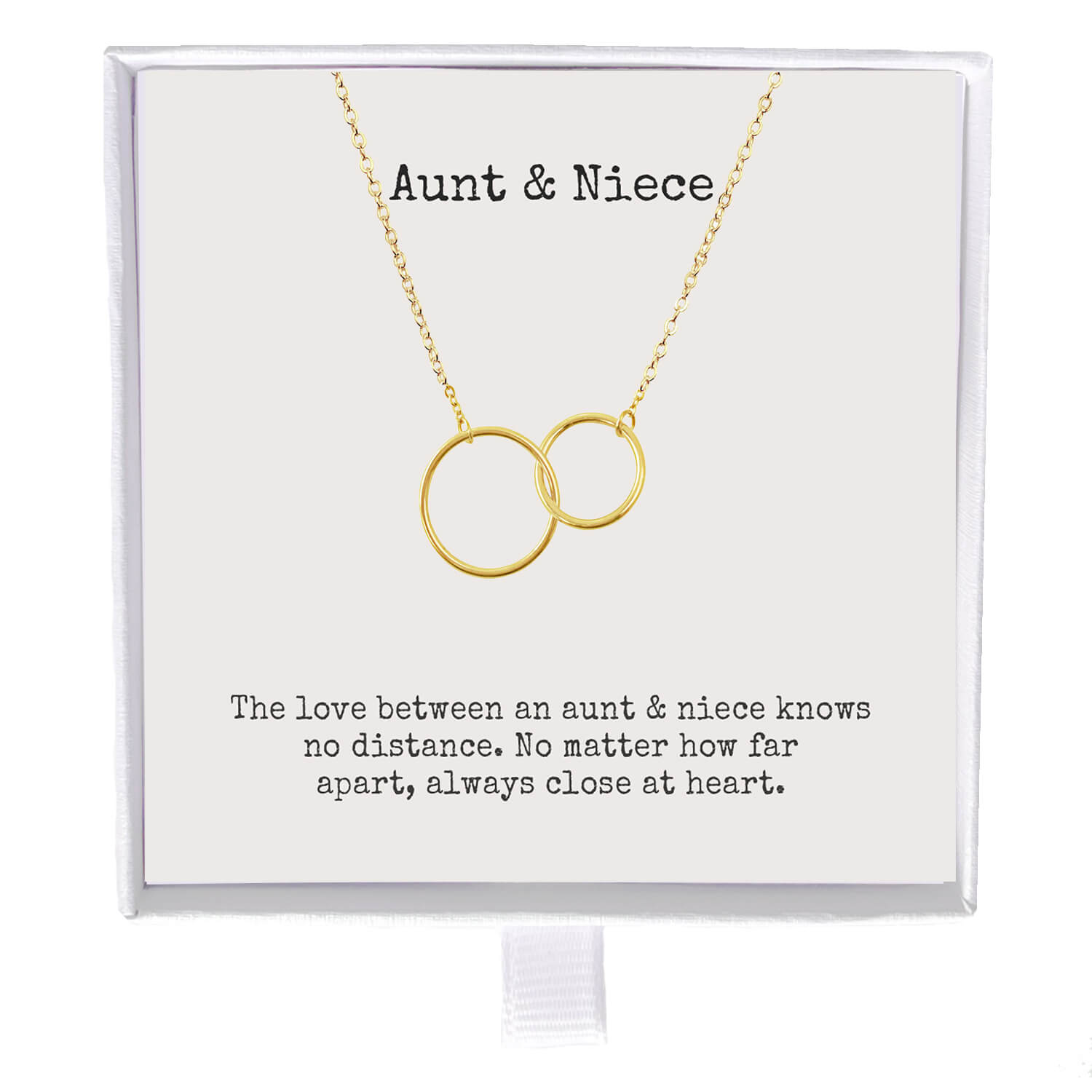 Necklace For Niece Gifts From Auntie, The Love Between Aunt Love Knot  Necklace | eBay