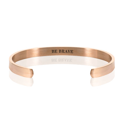BE BRAVE BRACELET BANGLE - Rose Gold