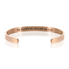 BE HAPPY BE BRIGHT BE YOU BRACELET BANGLE - Rose Gold