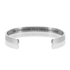 BE STRONGER THAN YOUR EXCUSES BRACELET BANGLE - Silver