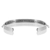 BLESS ME WITH A GENTLE TOUCH AND A CARING HEART BRACELET BANGLE - Silver