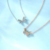 Butterfly Necklaces for Women, 925 Sterling Silver and Cubic Zirconia