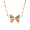 Butterfly Necklaces for Women, 925 Sterling Silver and Cubic Zirconia