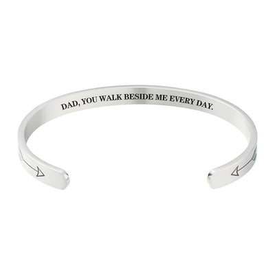 Dad You Walk Beside Me Every Day Bracelet，Wedding Memorial Gifts for Loss of Father Mother，Remembrance Gifts